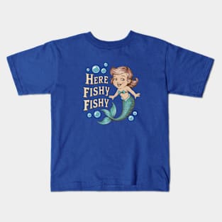 Here Fishy Fishy, Nymph Loves Summer Kids T-Shirt